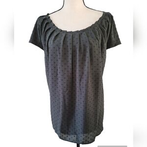 Lauren Conrad Textured Polkadot Top Size XXL